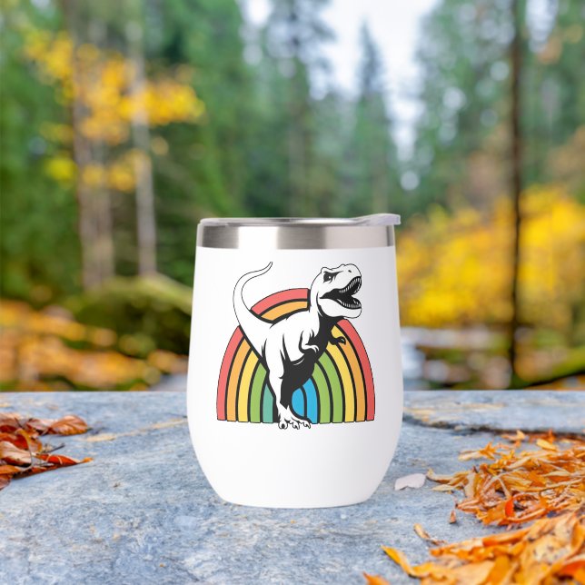 Raibow T-Rex Thermal Wine Tumbler (Outdoor)