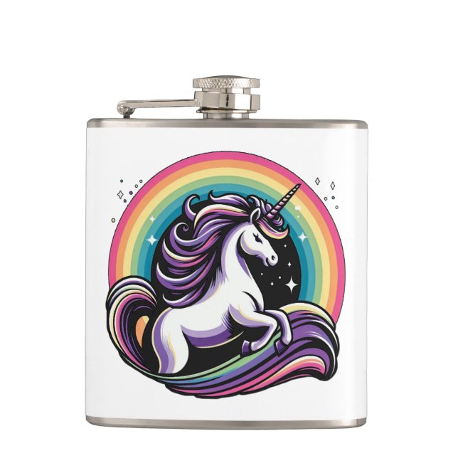Raibow Unicorn Flask (Front)