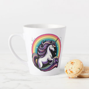 Raibow Unicorn Latte Mug