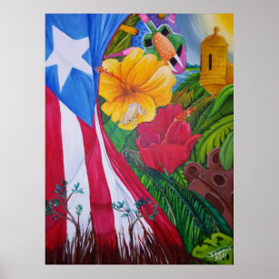 Puerto Rico Flag Wall Art  Paintings, Drawings & Photograph Art