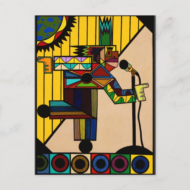 "Raid I Blues" by Ruchell Alexander Postcard (Front)