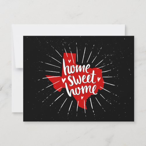 Raider Red and Black Home Sweet Home _ Texas Note Card