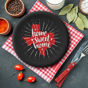 Raider Red and Black Home, Sweet Home - Texas Paper Plates