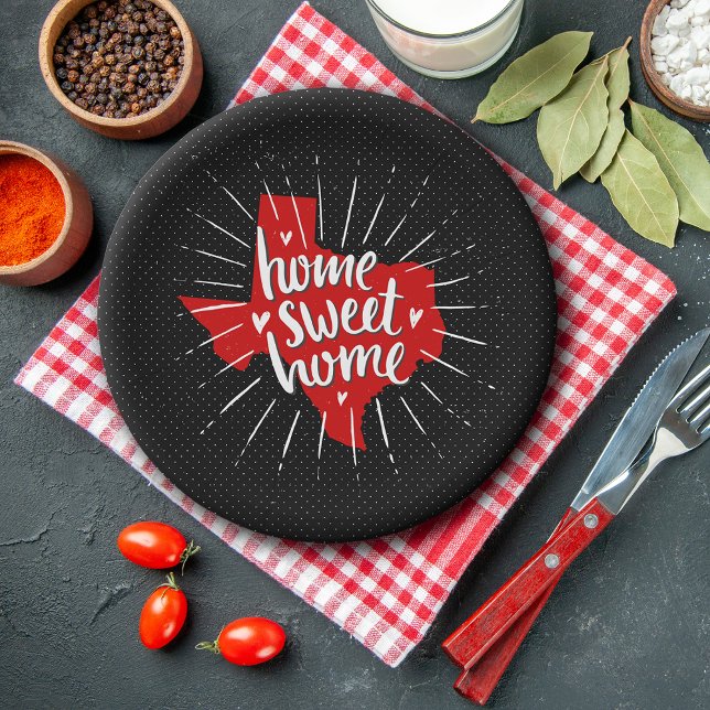 Raider Red and Black Home, Sweet Home - Texas Paper Plates (Creator Uploaded)