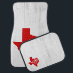 Raider Red XOXO, Y'all - Texas State Shape Car Floor Mat<br><div class="desc">Sending hugs and kisses from deep in the heart of Texas! Cutout design of brushstroked lettering for XOXO and y'all along with a sweet little heart. Design comes in U T Longhorns burnt orange, Texas A & M Aggies maroon, Tech red, as well as state flag blue, cactus green and...</div>