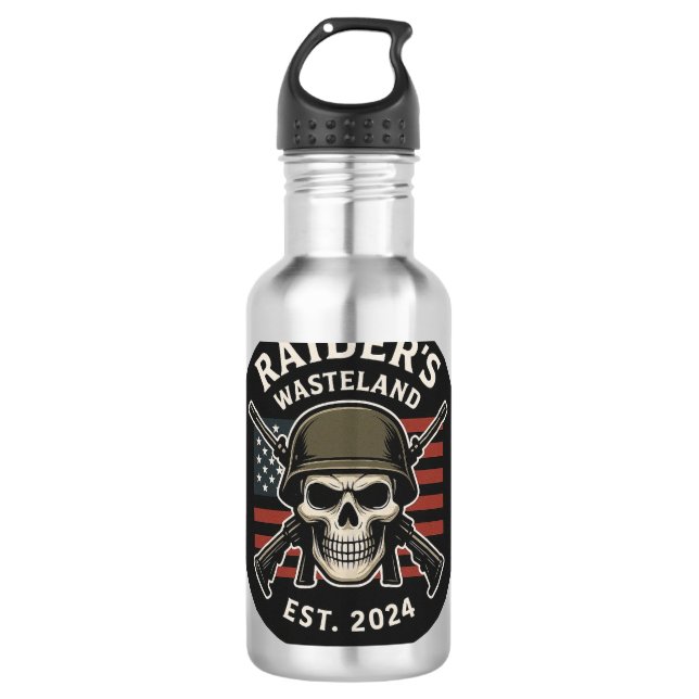 Raider’s Wasteland Official Logo Water Bottle (Front)