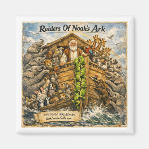 Raiders of Noah’s Ark Cartoon by Rick London Magnet