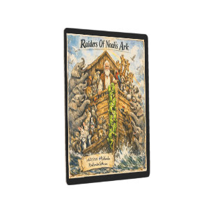 Raiders of Noah’s Ark Cartoon by Rick London Metal Print