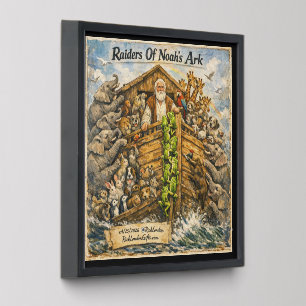 Raiders of Noah’s Ark Cartoon by Rick London Peel And Stick Photo Tile