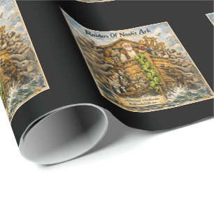 Raiders of Noah’s Ark Cartoon by Rick London Wrapping Paper