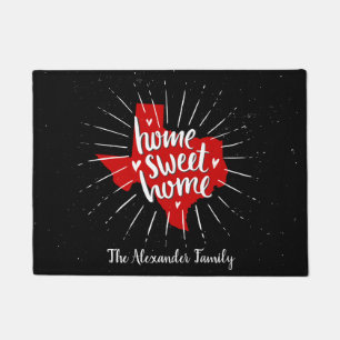 Raiders Red and Black Home Sweet Home - Texas Doormat