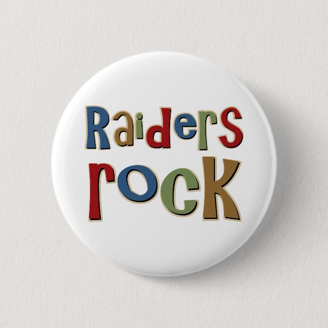 Raiders Rock Pinback Button (Front)