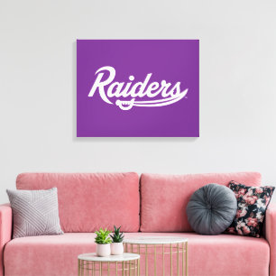 Raiders Script Canvas Print