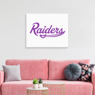 Raiders Script Canvas Print