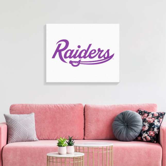Raiders Script Canvas Print (Insitu(LivingRoom))