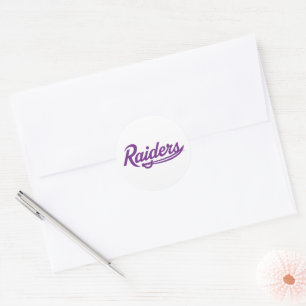 Raiders Script Classic Round Sticker