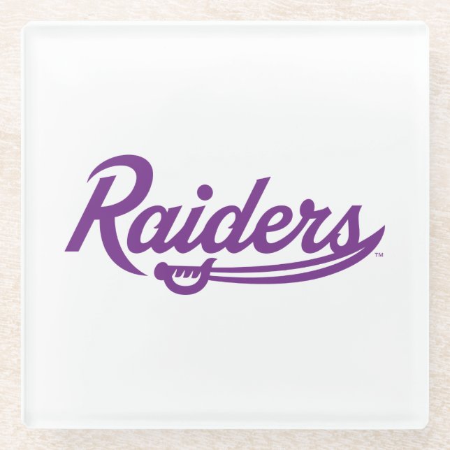 Raiders Script Glass Coaster (Front)