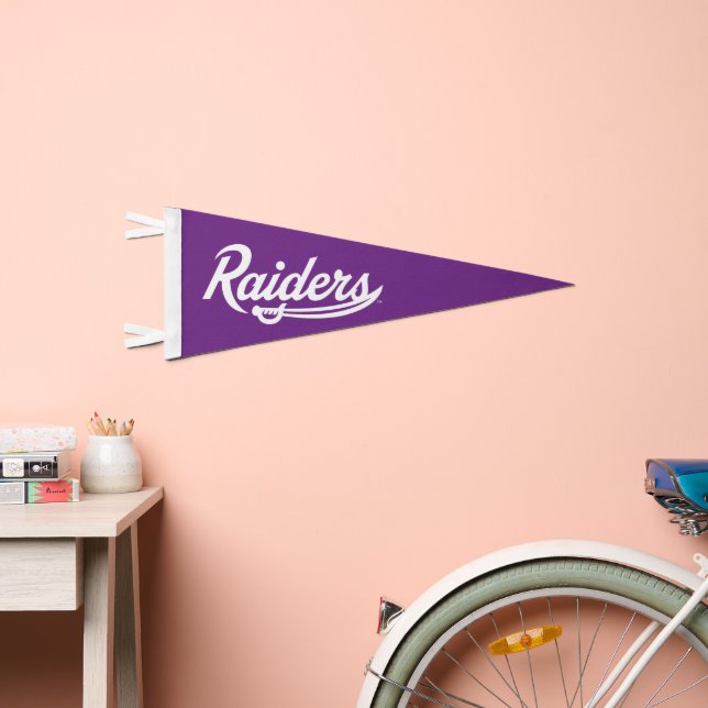 Raiders Script Pennant Flag (Front)