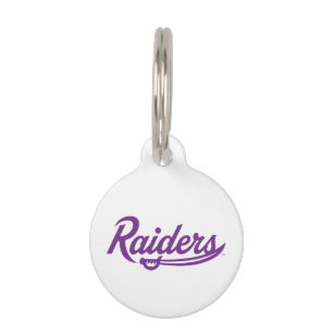 Raiders Script Pet ID Tag