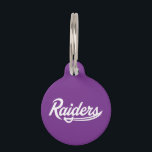 Raiders Script Pet ID Tag<br><div class="desc">Get ready to completely level up your everyday swagger and show the world your undeniable school pride with this official University of Mount Union product! Whether you are a dedicated student crushing your classes in Alliance, a proud alumni representing your fierce collegiate roots, or a passionate fan cheering loudly for...</div>