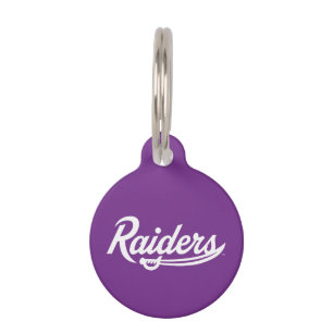 Raiders Script Pet ID Tag