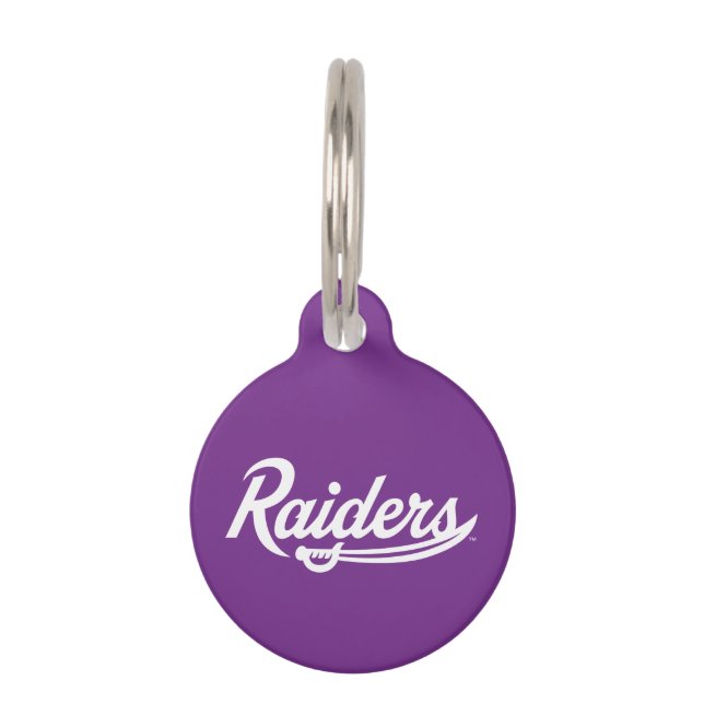 Raiders Script Pet ID Tag (Front)