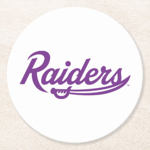 Raiders Script Round Paper Coaster