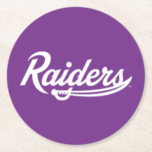 Raiders Script Round Paper Coaster