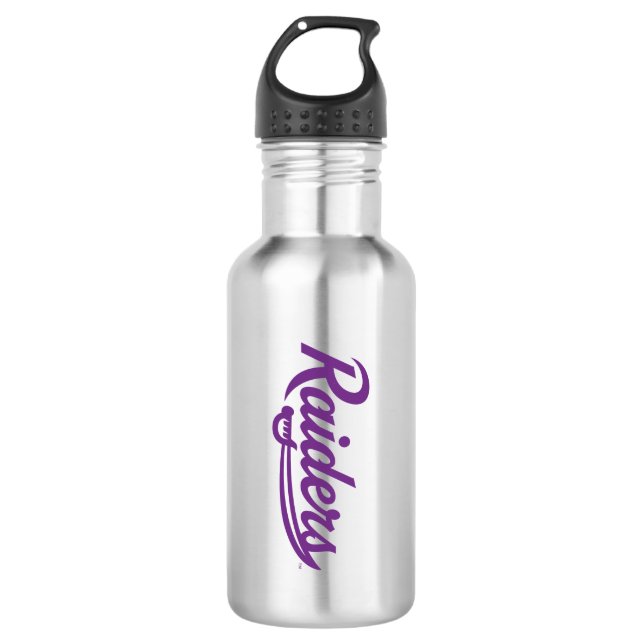Raiders Script Stainless Steel Water Bottle (Front)