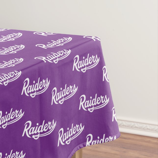 Raiders Script Tablecloth (In Situ)