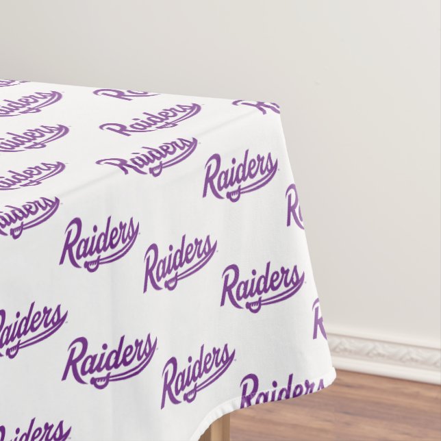 Raiders Script Tablecloth (In Situ)