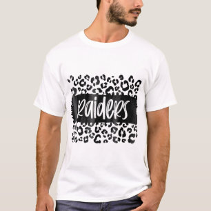 Raiders Team Mascot School Spirit Game Night Leopa T-Shirt