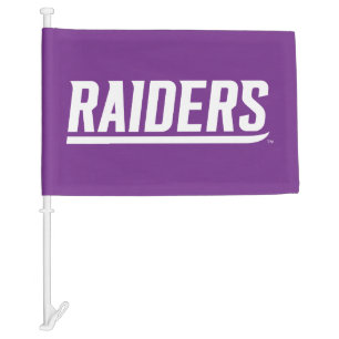 Raiders Text Car Flag