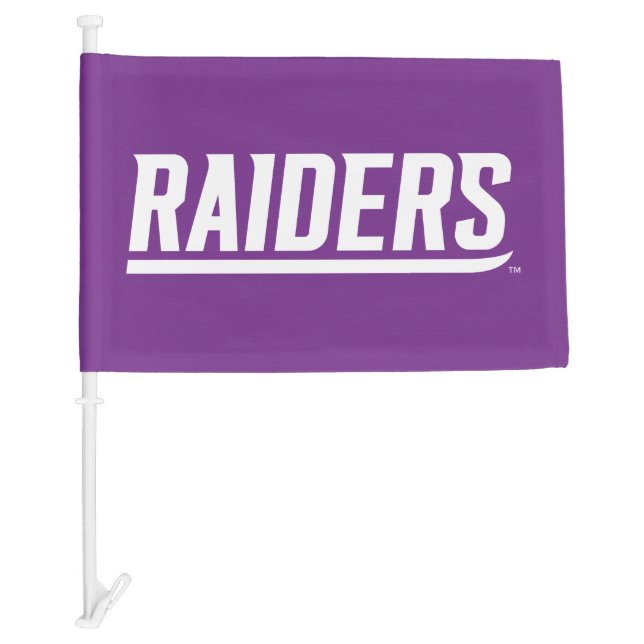 Raiders Text Car Flag (Front)