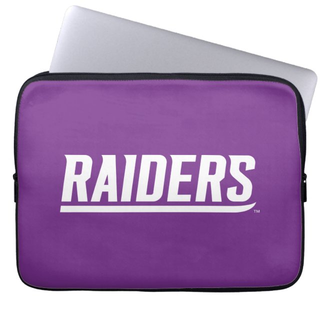 Raiders Text Laptop Sleeve (Front)