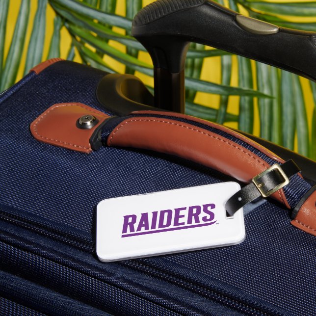 Raiders Text Luggage Tag (Front Insitu 3)