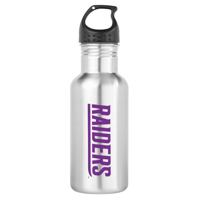 Raiders Text Stainless Steel Water Bottle (Front)