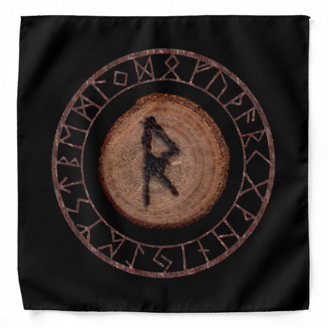 Raidho Elder Futhark rune Bandana (Front)