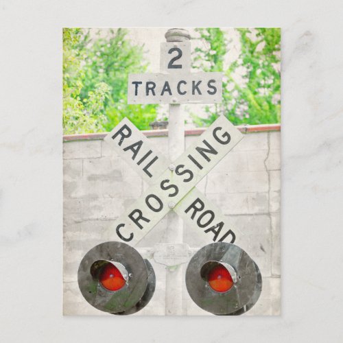 Rail Road Crossing Postcard