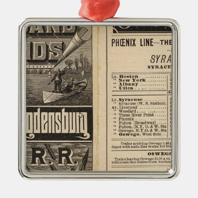 Rail Route to the Thousand Islands Metal Ornament (Front)