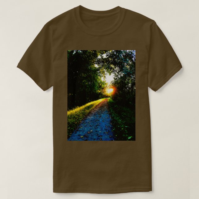 Rail Trail into the Sunset  T-Shirt (Design Front)