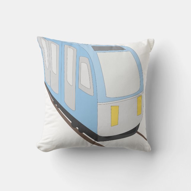 Rail Train Throw Pillow (Front)