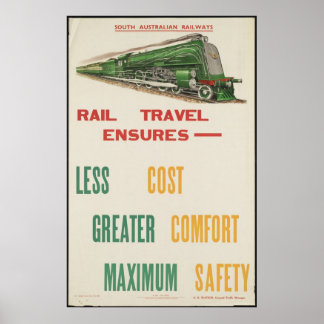 Rail Train Vintage Travel Poster Ad Retro Prints
