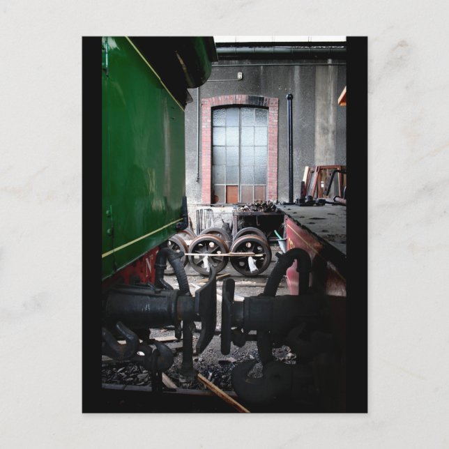 Rail yard Old Steam Train Le Mastrou Postcard (Front)