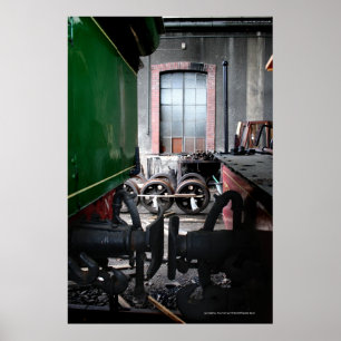 Rail Yard Old Steam Train Le Mastrou Poster