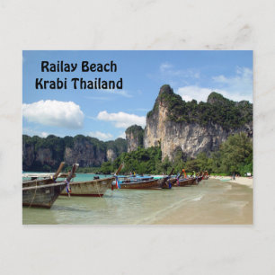 Railay Beach Krabi Thailand Postcard