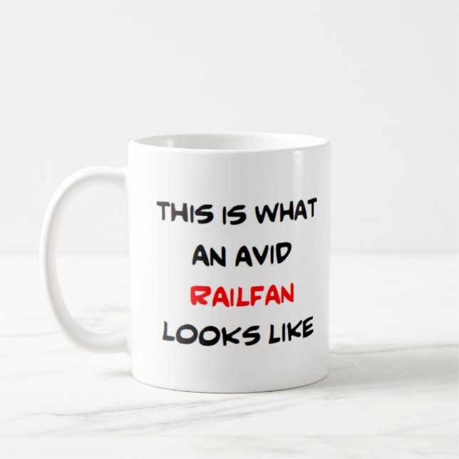 railfan, avid coffee mug (Left)