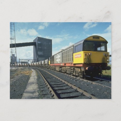 Railfreight coal train at UK power station UK Postcard