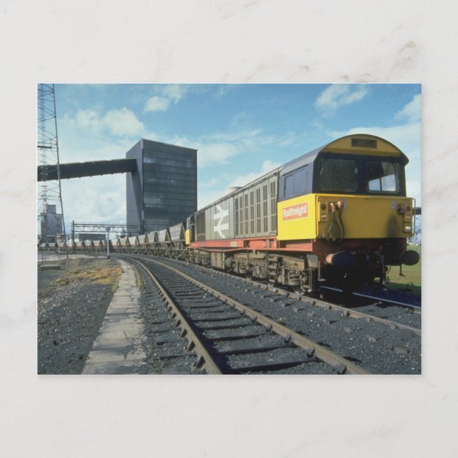 Railfreight coal train at U.K. power station, U.K. Postcard (Front)