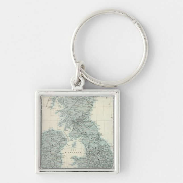 Railroad and Canals of British Isles Keychain (Front)